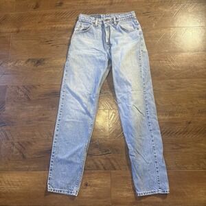 Vintage Levi's 960 Orange Tab Loose Straight Jeans Junior 9 M USA 90s White Wash